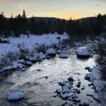 snowy truckee river