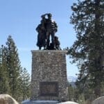 donner party monument at donner lake