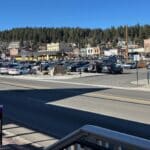 street view of the parkin area across the street